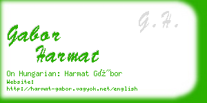 gabor harmat business card